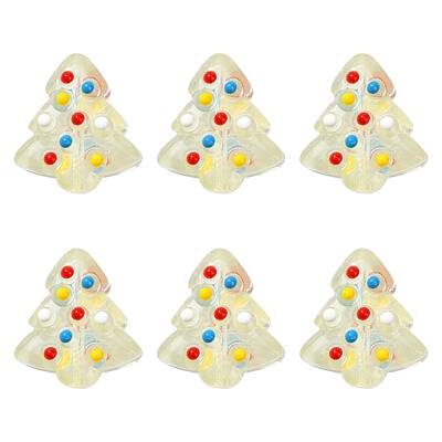 6Pcs Handmade Bumpy Glass Beads Strands