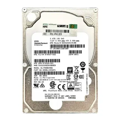 876937-002 HP 2.4TB 10000RPM SAS 12Gbs Dual Port Hot Swap 2.5-inch HDD