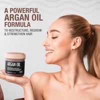 Cab's Argan Oil Hair Mask Cream for Damaged Hair Rescue - Deep Conditioning Treatment, HydratingTherapy Sulfate Free - (16.9 ...