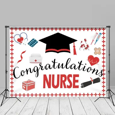 Thermometer Medical Kit Nurse Grad Backdrop For Photo - Aperturee