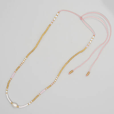Miyuki & Natural Freshwater Pearl Braided Necklace for Women