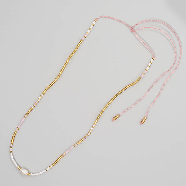 Miyuki & Natural Freshwater Pearl Braided Necklace for Women