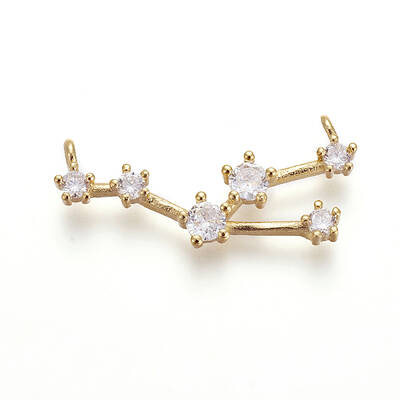 Brass Micro Pave Cubic Zirconia Pendants