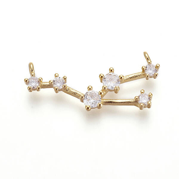 Brass Micro Pave Cubic Zirconia Pendants