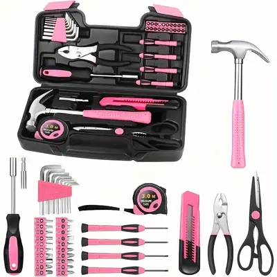 Women's Only 39/24pcs Tool Set - High-End Set of Small Tools Including Hammers, Gauges, Screwdrivers & More for Women Hardwar...