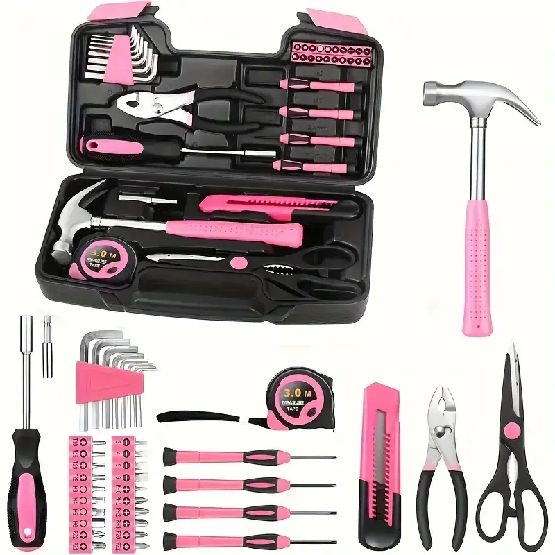 Women's Only 39/24pcs Tool Set - High-End Set of Small Tools Including Hammers, Gauges, Screwdrivers & More for Women Hardwar...