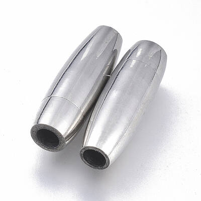 Tarnish Resistant 304 Stainless Steel Magnetic Clasps with Glue-in Ends