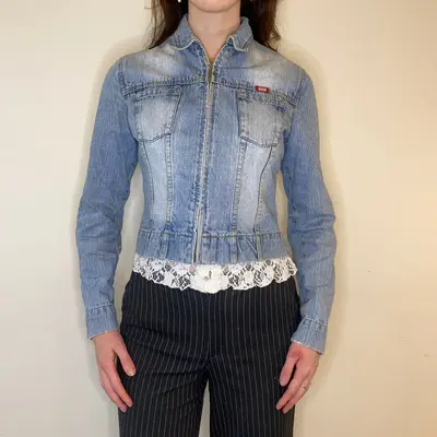 Good Show Denim Jacket - Medium Blue Cotton