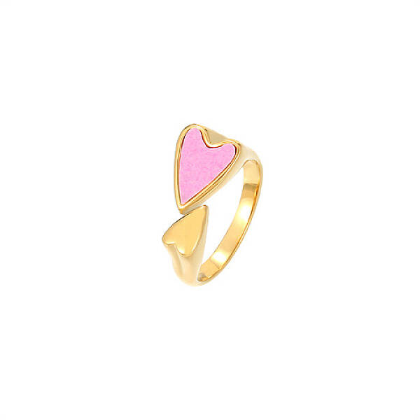 Synthetic Turquoise Heart Open Cuff Ring