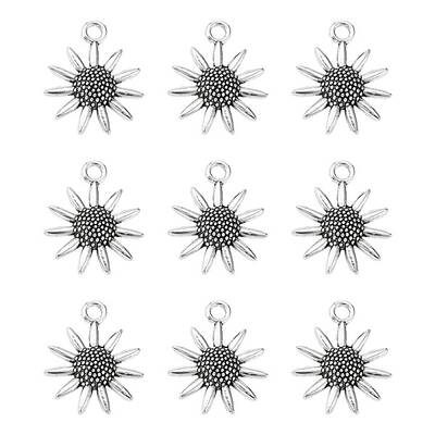 Lead Free and Cadmium Free Tibetan Style Sunflower Pendant