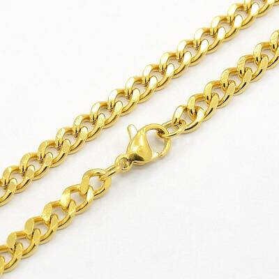 Men's 304 Stainless Steel Curb Chain Necklaces