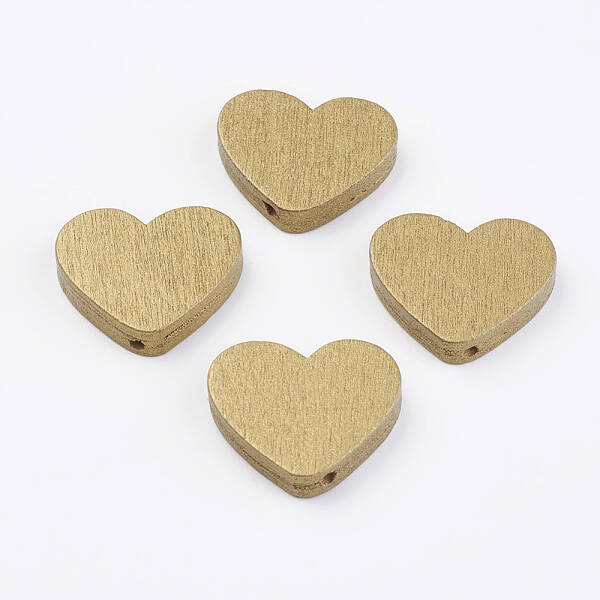 Spray Painted Natural Wood Beads