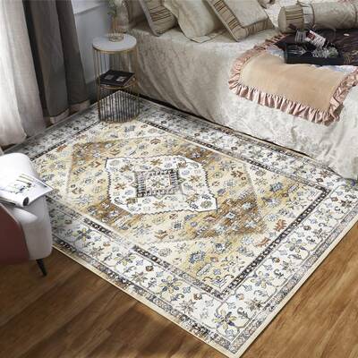 Garvee Rug 5x7 Living Room Rug Washable Rugs for Bedroom Ultra-Soft Indoor Kitchen Rug Vintage Floral Distressed Carpet Non S...