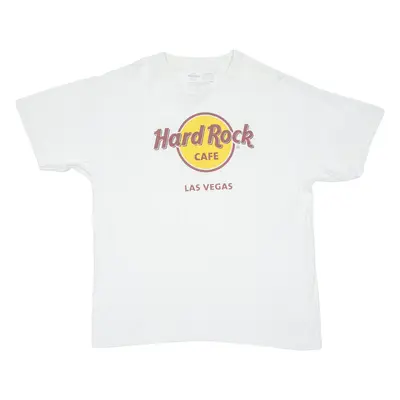 HARD ROCK CAFE Las Vegas Mens T-Shirt White USA L