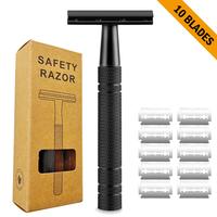 Double Edge Safety Razor Set, 1 Count Men's Shaver with 10pcs Blade, Reusable Face Razor for Men Shaving, Men's Care Product,...