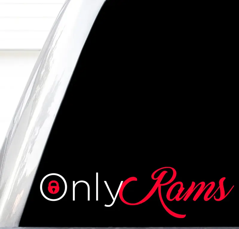 Only Rams Decal, OnlyRams Sticker, Funny Off Road 4x4 Stickers, Dodge Ram Decals