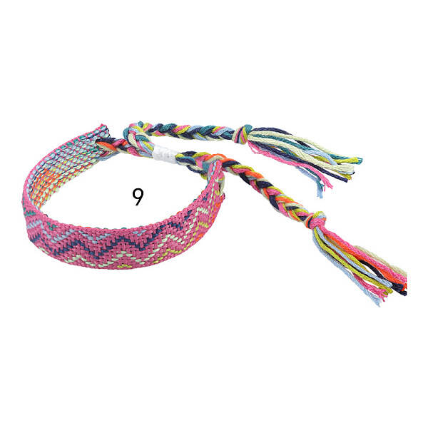 Cotton Braided Wave Pattern Cord Bracelet