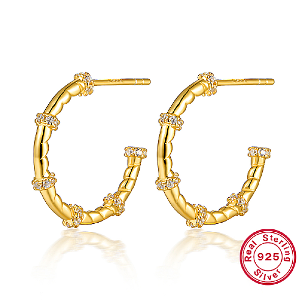 925 Sterling Silver Ring Stud Earrings
