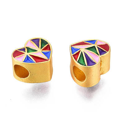 Alloy Enamel European Beads