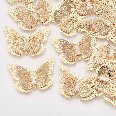 Brass Filigree Joiners Links