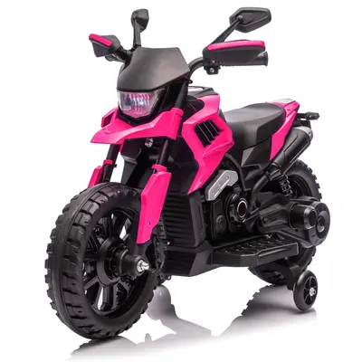 Garvee 6V Kids Electric Motorcycle with Training Wheels, Adjustable Speed 2-5 MPH, Durable Battery-Powered Ride-On Bike, Head...