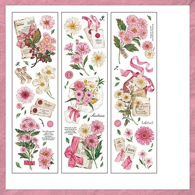 6Pcs 3 Styles PET Stickers