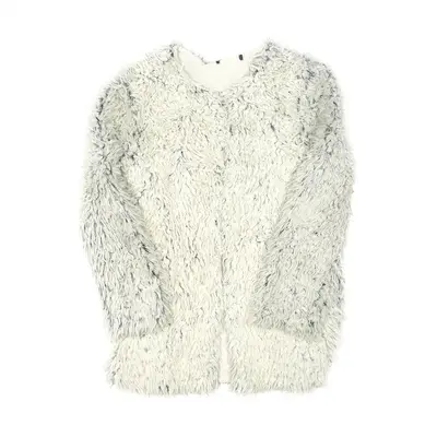 Faux Fur Jacket White Girls L