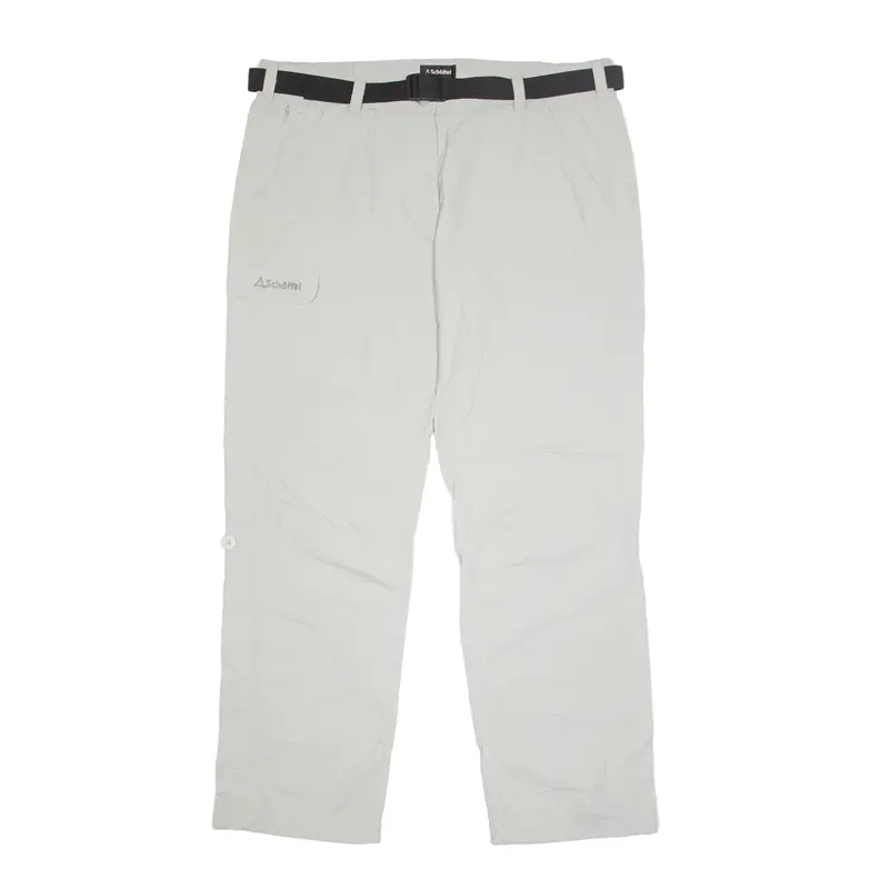 SCHOFFEL Cargo Trousers Beige Regular Straight Nylon Womens W38 L32