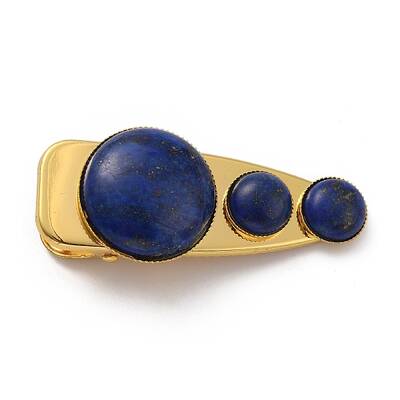 Natural Lapis Lazuli Alligator Hair Clips