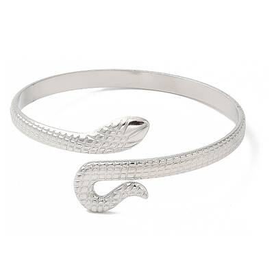 Non-Tarnish 304 Stainless Steel Snake Open Cuff Bangles