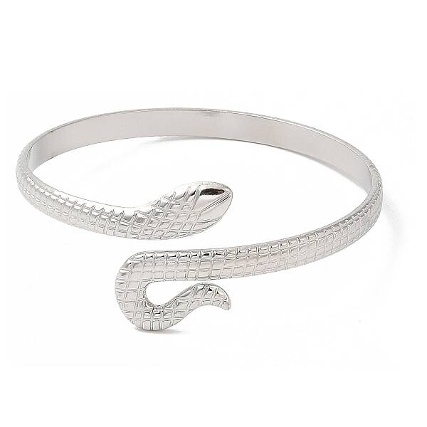 Non-Tarnish 304 Stainless Steel Snake Open Cuff Bangles