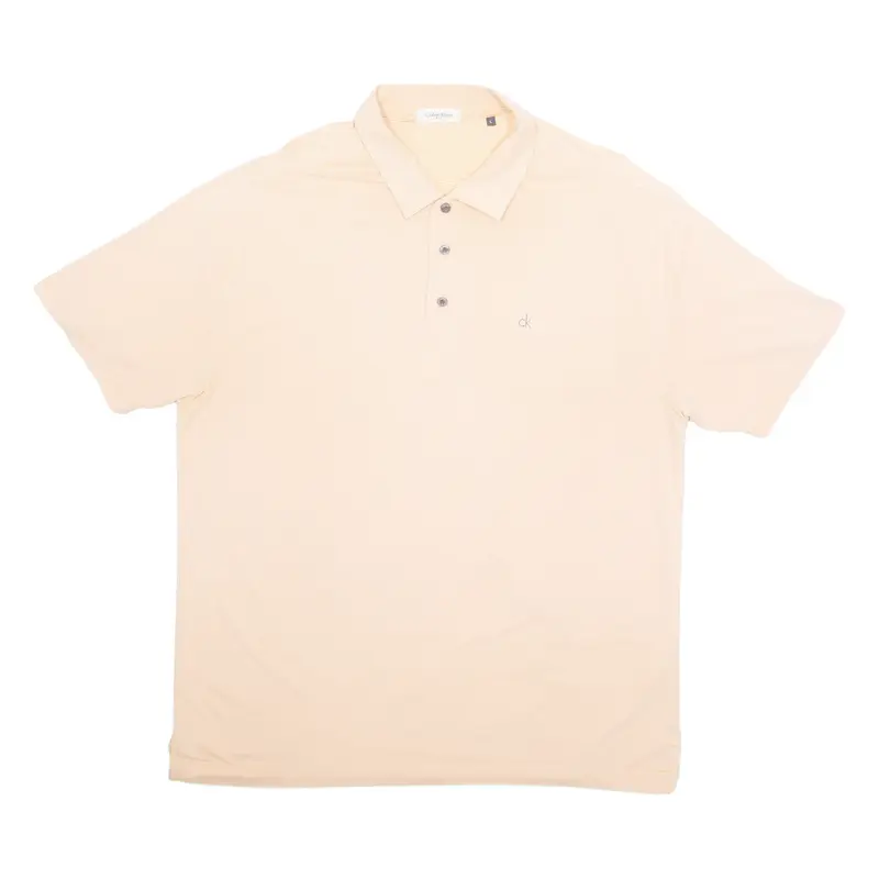 CALVIN KLEIN Golf Mens Polo Shirt Orange Striped L