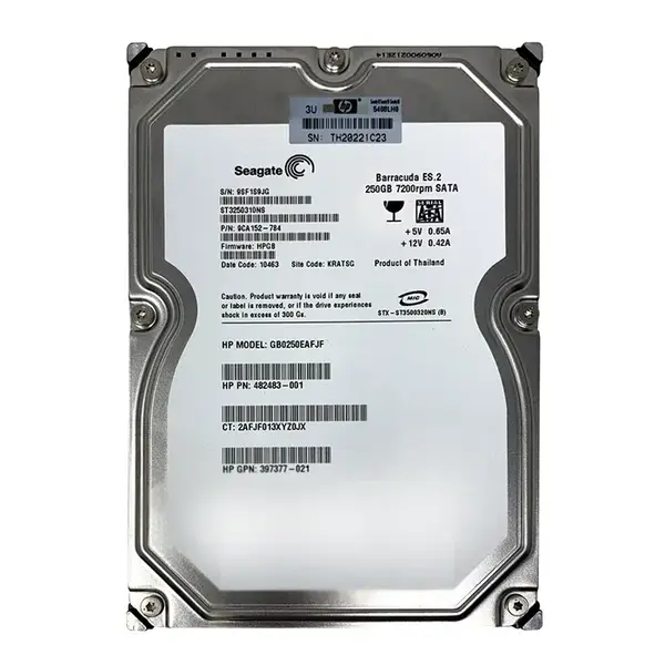 9CA152-784 Seagate BarraCuda ES.2 Series 250GB 7200RPM SATA 3Gb/s 32MB Cache (CE) 3.5-Inch Hard Drive