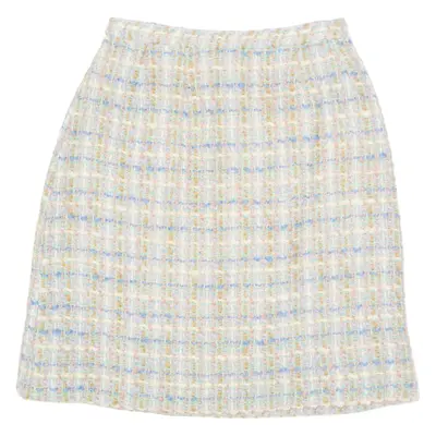 Womens Straight Skirt Blue Knee Length Check XS