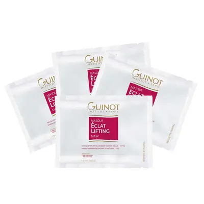 Set, Guinot, Eclat Vitamin C Lifting Night Cream Mask for Face, 4 Pieces, 19 ml