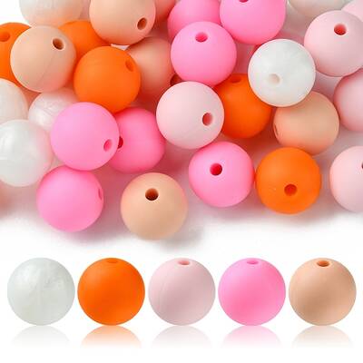 35Pcs Food Grade Eco-Friendly Silicone Focal Beads