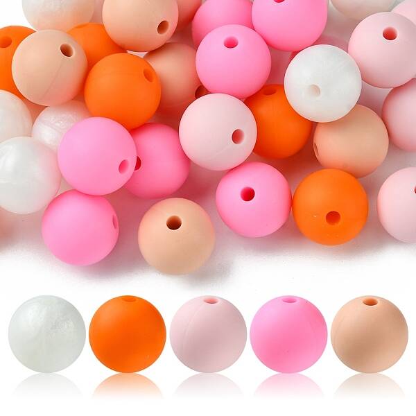 35Pcs Food Grade Eco-Friendly Silicone Focal Beads
