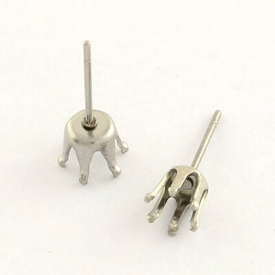 Non-Tarnish 304 Stainless Steel Post Stud Earring Settings