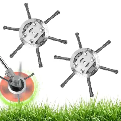 [Buy 1 Get 1]Steel Wire Trimmer Head,Weed Wacker Replacement Heads,Duty Weed Brush Cutter Attachment for Electric & Cordless ...