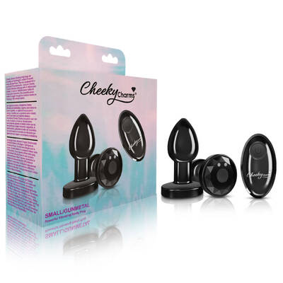 Vibrating Gunmetal Metal Remote Plug - Small