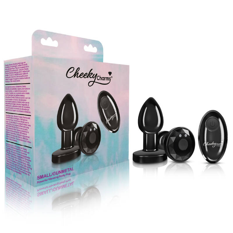 Vibrating Gunmetal Metal Remote Plug - Small