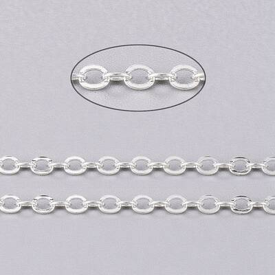 Brass Flat Oval Cable Chains