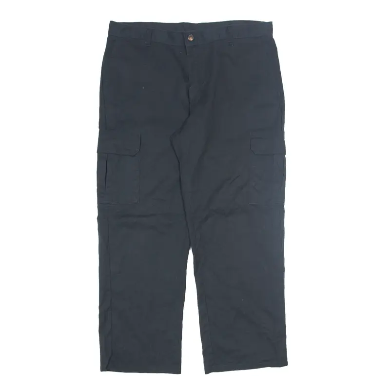 DICKIES Cargo Workwear Trousers Black Regular Straight Mens W38 L30