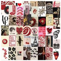 Y2K Poster Girl Series Sticker, 50pcs/set Positive Message Sticker, Decorative Sticker for Scrapbook, Diary, Notebook, Water ...