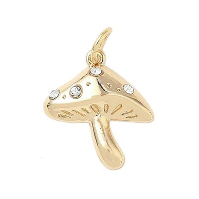 Brass Micro Pave Cubic Zirconia Pendants