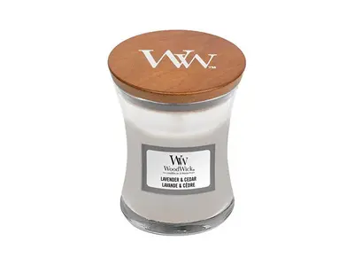 Woodwick Scented candle jar Lavender & Cedar 85 g