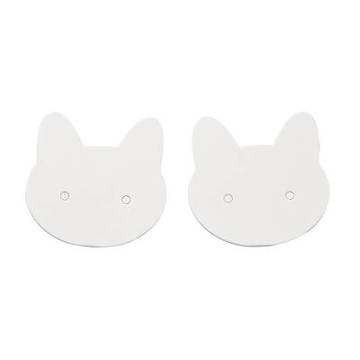 100Pcs Cat Shaped Paper Earring Display Cards