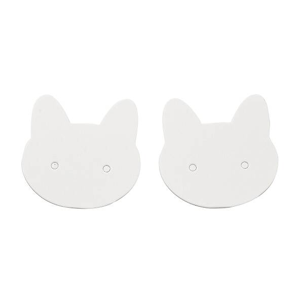 100Pcs Cat Shaped Paper Earring Display Cards