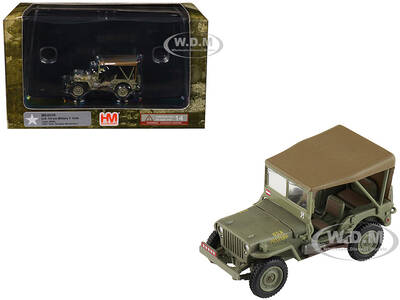 U.S. 1/4 ton Military Vehicle Olive Drab Gen. Douglas MacArthur Leyte WWII (1945) United States Army Ground Power Series 1/72...