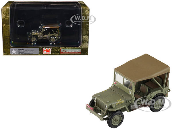 U.S. 1/4 ton Military Vehicle Olive Drab Gen. Douglas MacArthur Leyte WWII (1945) United States Army Ground Power Series 1/72...